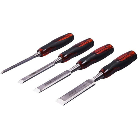 4-Piece Go-Thru Wood Chisel Set - CR-V Steel - MrPRICE.online