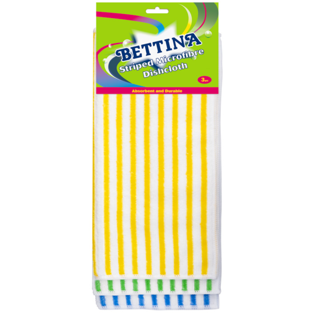 3PC Striped Microfibre Dishcloths - MrPRICE.online